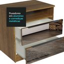 Ver imagem 4 de Mesa de Cabeceira Madesa 3227 2 Gavetas com Espelho Rustic Cor:rustic
