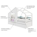 Ver imagem 2 de Cama Casinha com Janela com 02 Gavetas Madeira Maciça Branco Housin