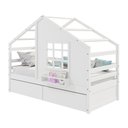 Ver imagem 4 de Cama Casinha com Janela com 02 Gavetas Madeira Maciça Branco Housin