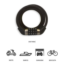 Corrente Cadeado Antifurto com Senha Bike Moto Ferramenta - 4