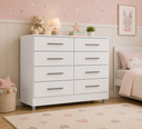 Ver imagem 3 de Cômoda Raissa 8 Gavetas Grande para Organização de Roupas e Acessórios no Quarto