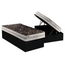 Ver imagem 1 de Cama Box Baú Solteiro: Colchão Espuma D33 Paropas Pasquale Plus Euro Pillow + Base CRC Suede Black(8