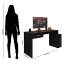 Ver imagem 3 de Mesa para Computador Gamer New Drx 9000 Preto Trama - Móveis Leão