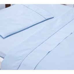 Lençol para Berço Americano Padrão Percal 200 Fios Ponto Palito Azul 3 Peças - 2