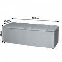 Ver imagem 3 de Recamier Banco Baú Estofado 195 Cm Tania Linho Cinza Idf Decor