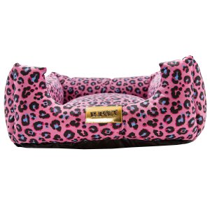 Cama para Cachorro Quadrada Impermeavel Luppet Oncinha Pink - G