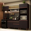 Ver imagem 1 de Armário de Cozinha Completa 260cm Preto Reims Madesa 07