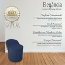 Ver imagem 2 de Puff Orgânico Redondo com Encosto Luxo Composé Corino e Suede para Sala e Recepção:azul