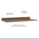 Ver imagem 3 de Tampo para Balcão de Cozinha 120 X 52 Cm Avelã Mdp 0497