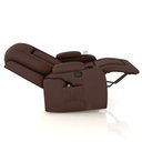 Ver mais imagens de Poltrona do Papai Reclinável Massagem e Aquecimento Giratório Balanço 2 Porta Copos Mark Pu Marrom C