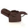 Poltrona do Papai Reclinável Massagem e Aquecimento Giratório Balanço 2 Porta Copos Mark Pu Marrom C - 8