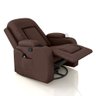 Poltrona do Papai Reclinável Massagem e Aquecimento Giratório Balanço 2 Porta Copos Mark Pu Marrom C - 2