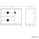 Ver imagem 6 de Cômoda Sapateira Cauê 4 Gavetas 1 Porta Cinamomo/sálvia