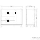 Ver imagem 5 de Cômoda Sapateira Cauê 4 Gavetas 1 Porta Cinamomo/sálvia