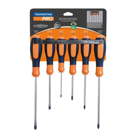 Jogo de Chaves de Fenda Ultragrip Plus 6 Pecas