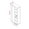 Gabinete Suspenso para Banheiro 80cm P1019 Branco com Cuba Berlin Preta - 4