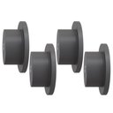 Ver imagem 1 de Kit 04 Pinos Suporte de Parede Madeira Preto Redondo Espelho Bolsa Cabide Decoração - Lyam Decor