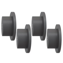 Kit 04 Pinos Suporte de Parede Madeira Preto Redondo Espelho Bolsa Cabide Decoração - Lyam Decor - 1