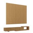 Ver imagem 3 de Rack Extensível com Painel TV 86 Polegadas Planejado 280x250cm Aruá CabeCasa MadeiraOriginals Marrom