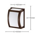 Ver imagem 2 de Kit 8 Luminárias Ovais Lente Leitosa Arandela Marrom Parede Smart E27 Dital