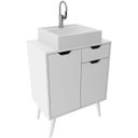 Ver imagem 7 de Gabinete para Banheiro 60 cm 2 Portas com Cuba Meire Branco