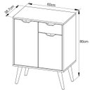Ver imagem 4 de Gabinete para Banheiro 60 cm 2 Portas com Cuba Meire Branco