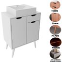 Ver imagem 2 de Gabinete para Banheiro 60 cm 2 Portas com Cuba Meire Branco