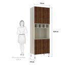 Ver imagem 3 de Paneleiro com Nicho de Microondas Luciane 70cm 4 Portas e 1 Nicho Luci