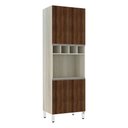 Ver imagem 1 de Paneleiro com Nicho de Microondas Luciane 70cm 4 Portas e 1 Nicho Luci