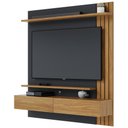Ver imagem 2 de Painel para TV 65 pol com Bancada Suspensa 150cm Will C04 Noce Milano Preto Fosco - Lyam Decor