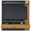 Ver imagem 6 de Painel para TV 65 pol com Bancada Suspensa 150cm Will C04 Noce Milano Preto Fosco - Lyam Decor