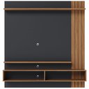 Ver imagem 5 de Painel para TV 65 pol com Bancada Suspensa 150cm Will C04 Noce Milano Preto Fosco - Lyam Decor