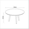 Conjunto Mesa de Centro/lateral/apoio Decorativa Slim Cinamomo Redonda Pés Palito - Patrimar Móveis - 8