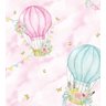 Papel de Parede Infantil Balão com Fundo em Nuvens Rosas - 2