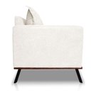 Ver mais imagens de Sofá Living 2 Lugares 1,60m Atlantis Bouclê Off White Pés de Ferro - Pallazio