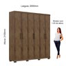 Guarda-Roupa Casal 6 Portas Madrid Gelius Móveis - 6