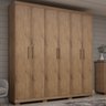Guarda-Roupa Casal 6 Portas Madrid Gelius Móveis - 2