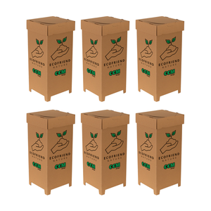 Kit 6 Lixeira Descartável de Papelão