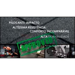 Piso De Borracha Fitness 5m² - 20 unidades 0,50 x 0,50m 16mm Preto Ultra Impact Decortech - 2