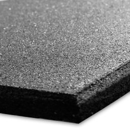 Piso De Borracha Fitness 5m² - 20 unidades 0,50 x 0,50m 16mm Preto Ultra Impact Decortech - 1