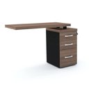 Ver imagem 1 de MESA COMPLEMENTO 3 GAVETAS PANDIN PE40 - WALNUT MCP1040PG03 PE 40