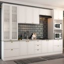 Ver imagem 1 de Cozinha Completa Chicago 12 Portas 7 Gavetas 100% Mdf Americana Branco - Panorama Móveis