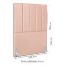 Ver imagem 3 de Cabeceira Solteiro 100 Cm com Frame Dalia Linho Rose Artte