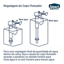 Ver imagem 4 de Mecanismo Para Caixa De Descarga Acoplada Universal Deca Celite Incepa Completo Com Válvula Dupla 3/