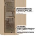 Ver imagem 3 de Guarda Roupa de Canto Mônaco 1 Porta de Bater sem Gavetas MDP com Vidro Reflecta Carvalho-Vidro