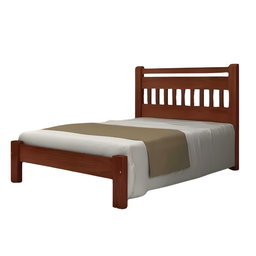 Cama de Casal Antares de Madeira Maciça Angelim Pedra/tauari Castanho - 2
