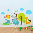 Ver imagem 1 de Adesivo de Parede Infantil Safári Baby 4-Grande 122x65cm