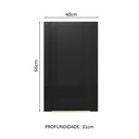 Ver imagem 3 de Armário Aéreo Madesa Lux 40 cm 1 Porta Branco/Preto