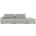 Ver imagem 7 de Sofá Ilha Modulado Milos 232cm Puff Lateral Linho Cinza G33 - Gran Belo