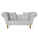 Ver imagem 1 de Namoradeira Recamier Sofá Decorativo 02 Lugares Dubai Corino Branco - Incasa Decor